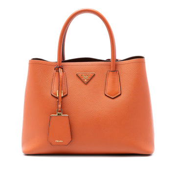 Cuir Double Tote Saffiano Leather Medium