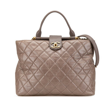 Chanel Coco Mark Matelasse Leather 2way Bag