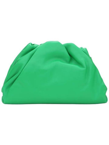 Luxury Bottega Veneta Dumpling Small Leather Clutch Bag Parakeet