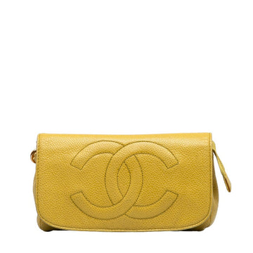 Top Quality Chanel Cocomark Porch Yellow Leather   Chanel