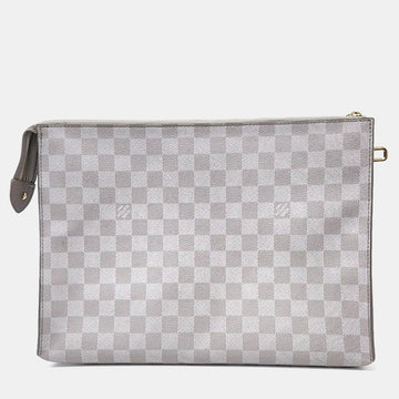 Grey Damier Graphite Canvas Clutch Bag