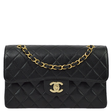 Top Quality Chanel Black Leather Small Classic Double Flap Shoulder Bag