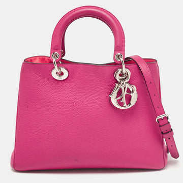 Fuchsia Leather Medium Diorissimo Shopper Tote