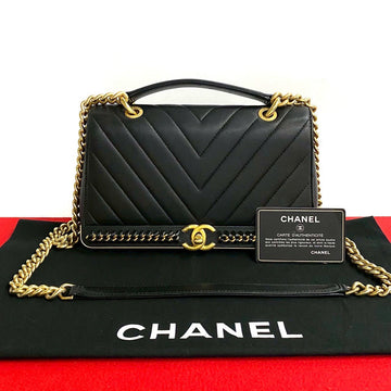 Chanel V Stitch Leather 2way Handbag
