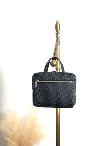 Christian Dior Trotter Handbag Black Vintage 77mucw