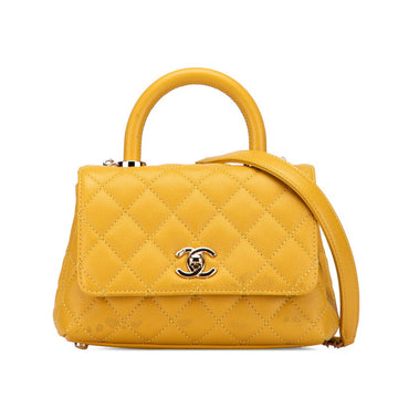Chanel Coco Mark Matelasse Caviar Skin 2way Bag