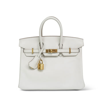 Birkin 25 Gris Pale leather  B Stamp