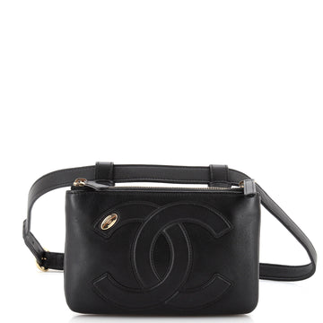 CHANEL CC Mania Double Zip Belt Bag Lambskin