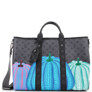 Weekend Tote Yayoi Kusama Pumpkins Reverse Monogram Eclipse Canvas GM