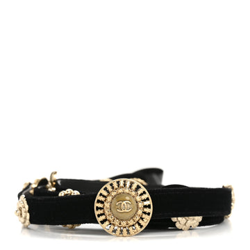 Velvet CC Belt Black Gold
