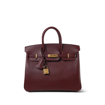 Birkin 25 Rouge H leather  T Stamp