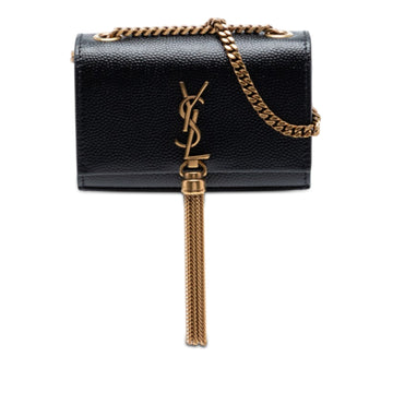 Classic Monogram Tassel Crossbody Bag Leather Small