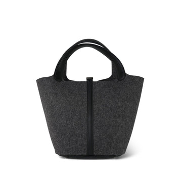 Picotin Lock 22 Granite Feutre / Noir leather Palladium Plated Y Stamp