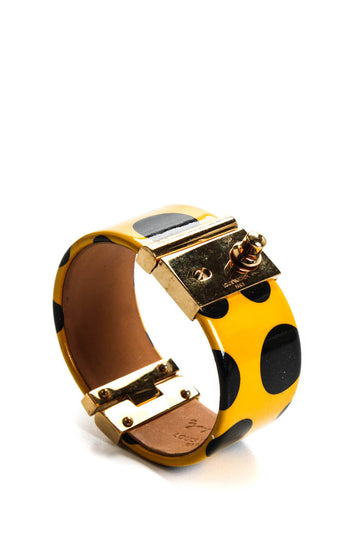 Louis Vuitton x Yayoi Kusama Womens Gold Color Infinity Dots Bracelet 6.5" 94g