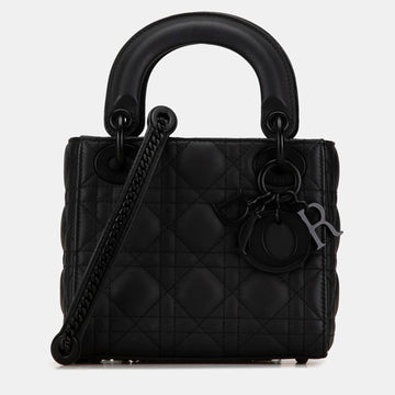 Mini Ultra Matte Calfskin Cannage Lady Dior