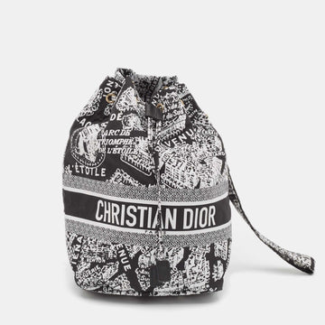 Black/White Plan De Paris Nylon Diortravel Pouch