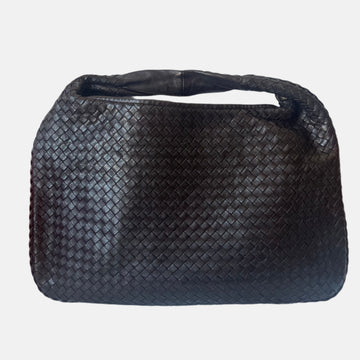 Bottega Veneta Intrecciato Hobo Bag Medium Dark Chocolate Brown Lambskin leather 45cm
