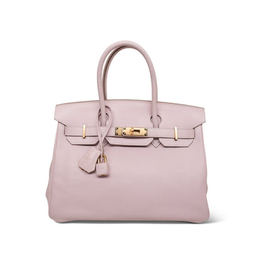 Birkin 30 Rose Dragée leather  L Square Stamp