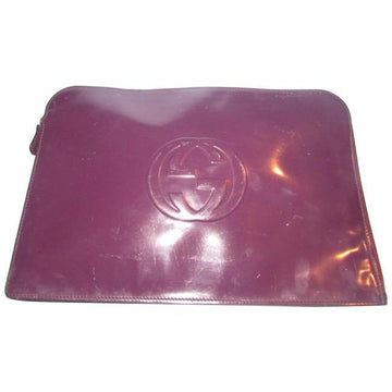 Gucci Xl Vintage Style Pursesdesigner Purses Purple  Leather Clutch