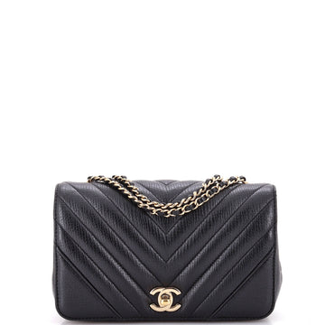 CHANEL Statement Flap Bag Chevron Calfskin Mini