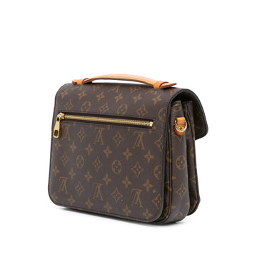 Brown Louis Vuitton Monogram Pochette Metis Satchel