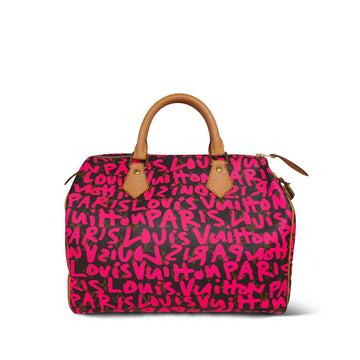 Louis Vuitton Monogram Pink Graffiti Canvas Speedy 30