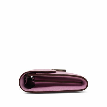 Constance Wallet To Go Mauve Sylvestre Veau leather Palladium Plated Z Stamp