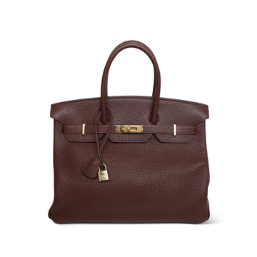 Birkin 35 Marron Fonce Togo  C Square Stamp
