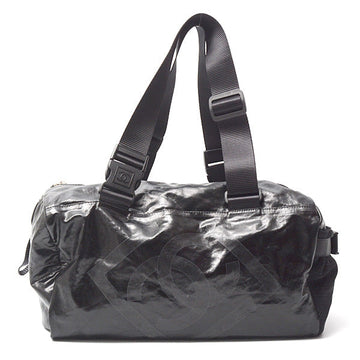 Top Quality Chanel Coated Leather/canvas Boston Bag Travel Sports Black