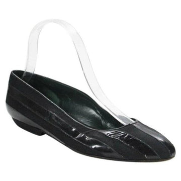 Gucci Black  Leather Vintage Early Mod Flats
