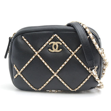 Top Quality Chanel Leather Chain Shoulder Bag Black