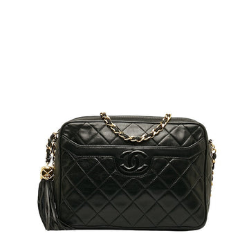 Top Quality Chanel Black Leather Camera Bag