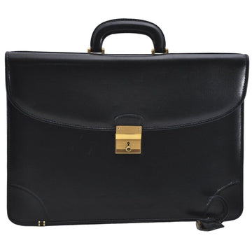 RARE, vintage, Gucci, 'Ophidia' style XL black leather, laptop/messenger/briefcase with a red & green Sherry stripe accent