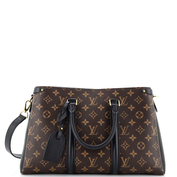 Soufflot Tote Monogram Canvas with Leather MM