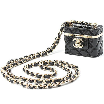 Chanel Plastic Matelasse Vanity Chain Pouch B22K