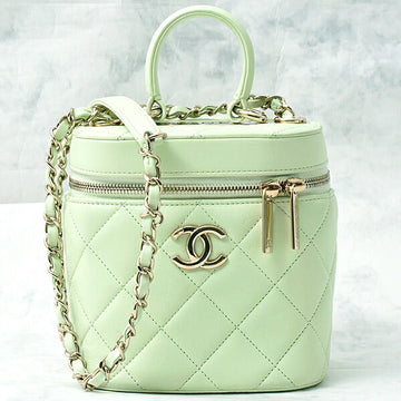 Chanel Lambskin Matelassé Vanity Chain Shoulder Bag