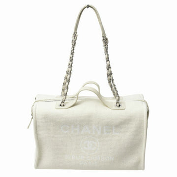 Chanel Deauville Canvas Leather 2way Bag