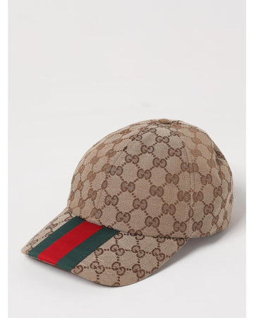 Gucci GG Baseball Cap Web Stripe Men Cream