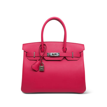 Birkin 30 Rose Extreme leather Palladium Plated D Stamp