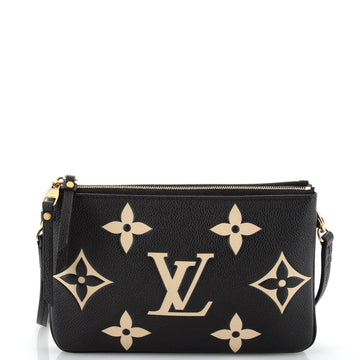 Double Zip Pochette Bicolor Monogram Empreinte Giant