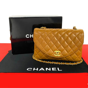 Top Quality Chanel Leather Matelasse Chain Shoulder Bag Brown