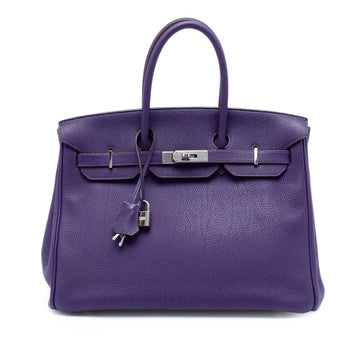 Birkin Handbag Purple Togo with Palladium Hardware 3