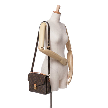 Brown Louis Vuitton Monogram Pochette Metis Satchel