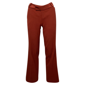Gucci Flared Leg Trors in Red Wool