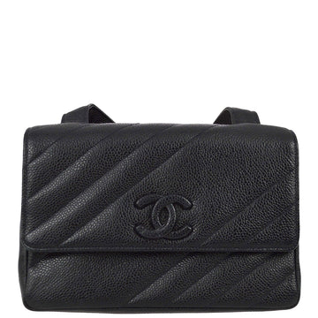 Top Quality Chanel * 1994-1996 Black Leather Mini Straight Flap Shoulder Bag