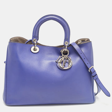 Purple Leather Large Diorissimo Shopper Tote