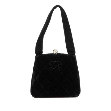 Chanel Coco Mark Matelassé Velour Handbag