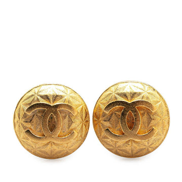 Chanel Gold-Plated Coco Mark Vintage Earrings 95A