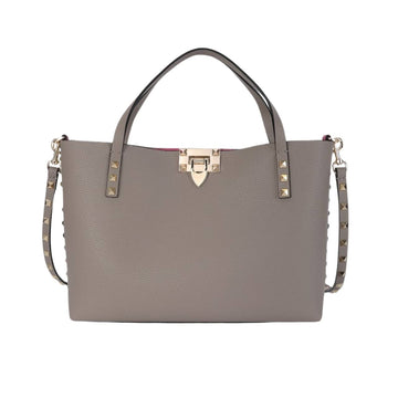 VO GARAVANI ROCKSTUD SMALL TOTE BAG GREY GENUINE 28CM