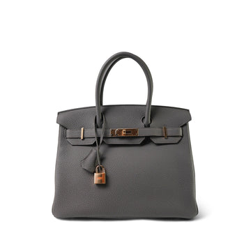 Birkin 30 Etain Veau Togo Rose  D Stamp